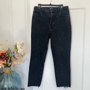 Abercrombie & Fitch Acid Black Wash Ultra High Rise Straight Button Fly Jeans 33
